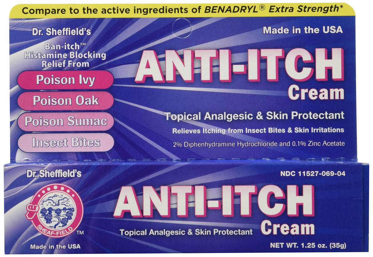 Dr. Sheffield's Anti-Itch Cream with Histamine Blocker - 1.25 Oz