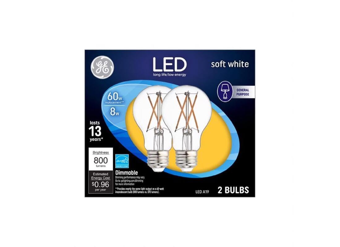 GE 2PK 7W SW A19 Bulb