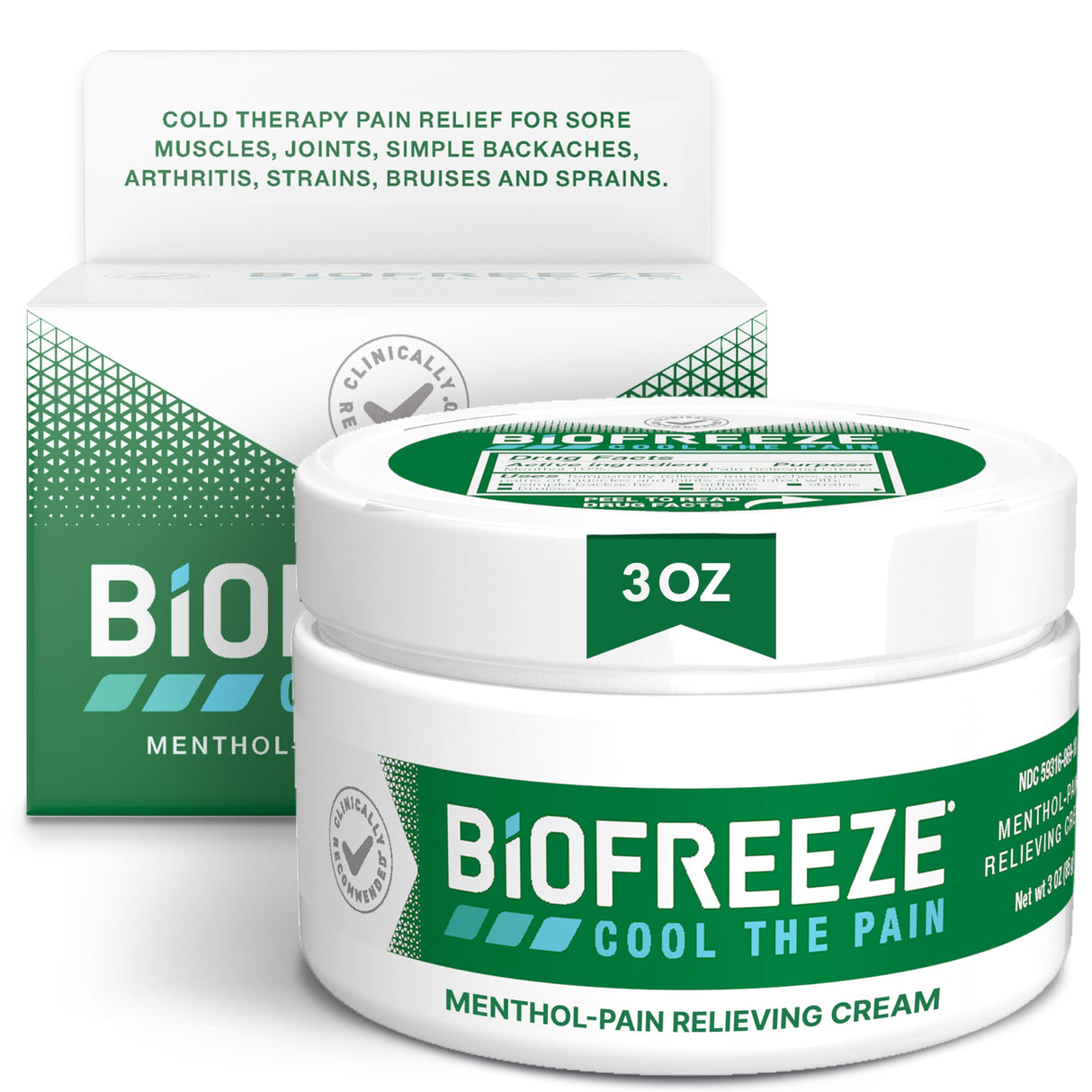 Biofreeze Pain Relief Cream, 3 Oz