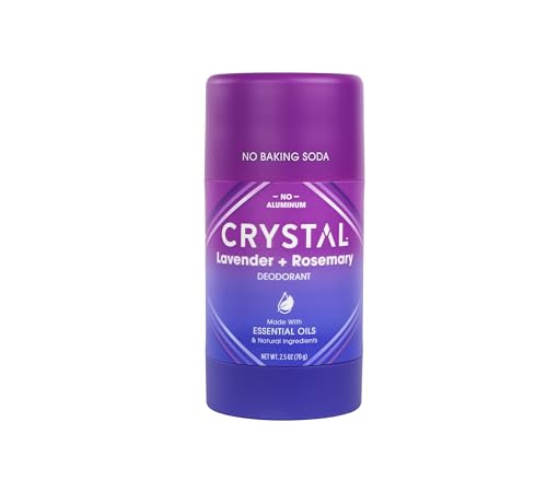 Crystal Magnesium Solid Stick Natural Deodorant, Lavender + Rosemary, 2.5 oz