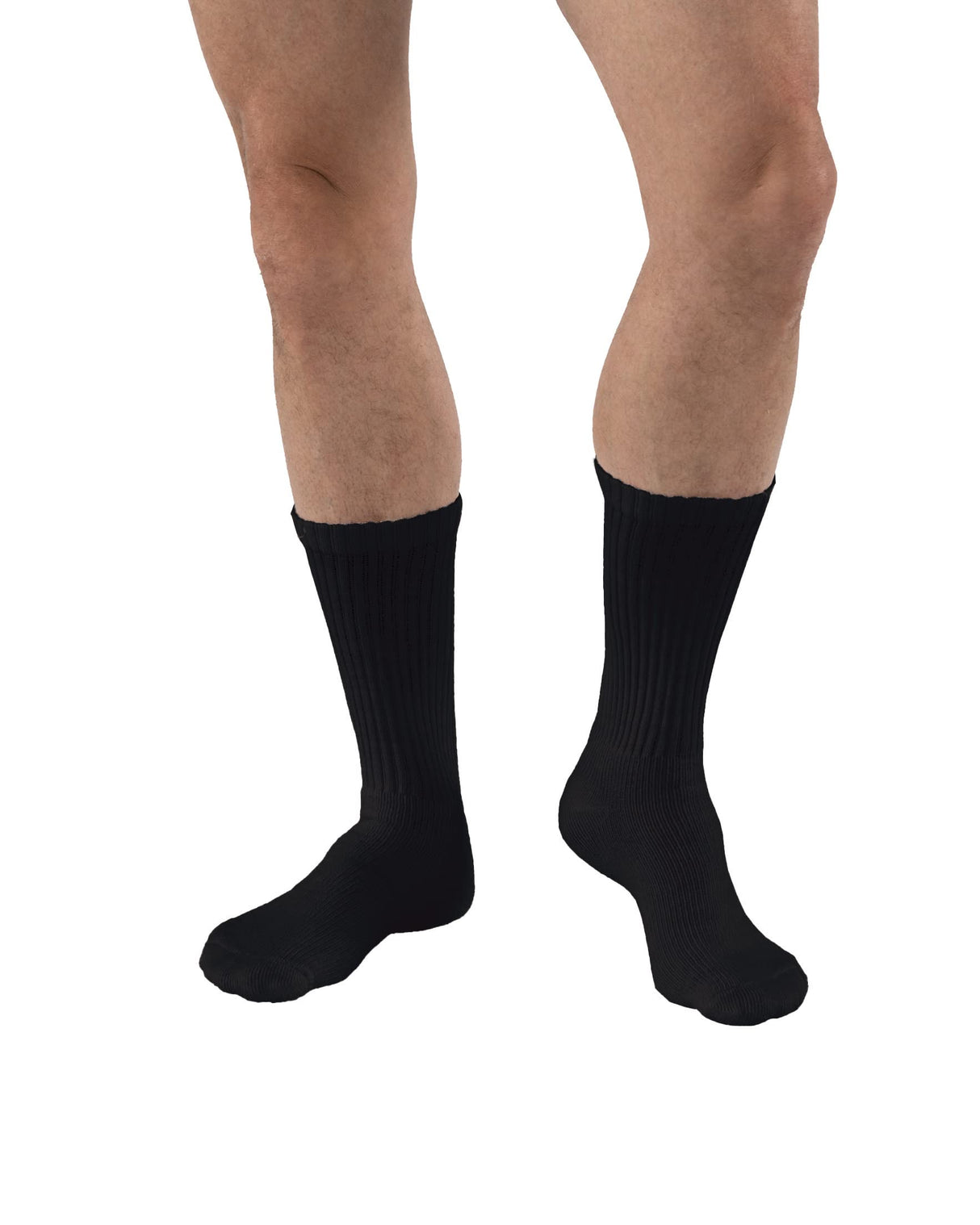 JOBST SensiFoot Diabetic Compression Socks 8-15 mmHg Crew Closed Toe Black Small