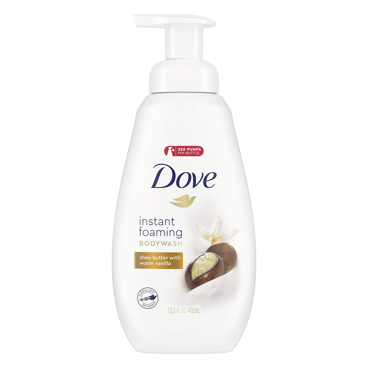 Dove Shower Foam Shea Butter With Warm Vanilla Foaming Body Wash, 13.5 Oz
