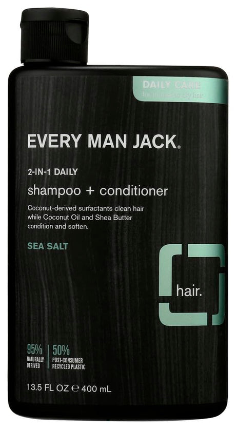 EVERY MAN JACK Sea Salt 2 in 1 Shampoo, 13.5 FZ