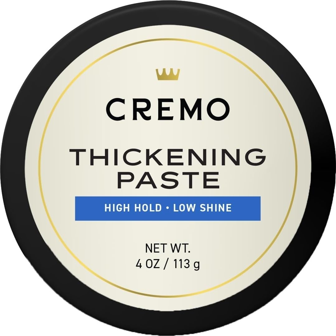 Cremo Thickening Hair Paste, High Hold & Low Shine, 4 oz