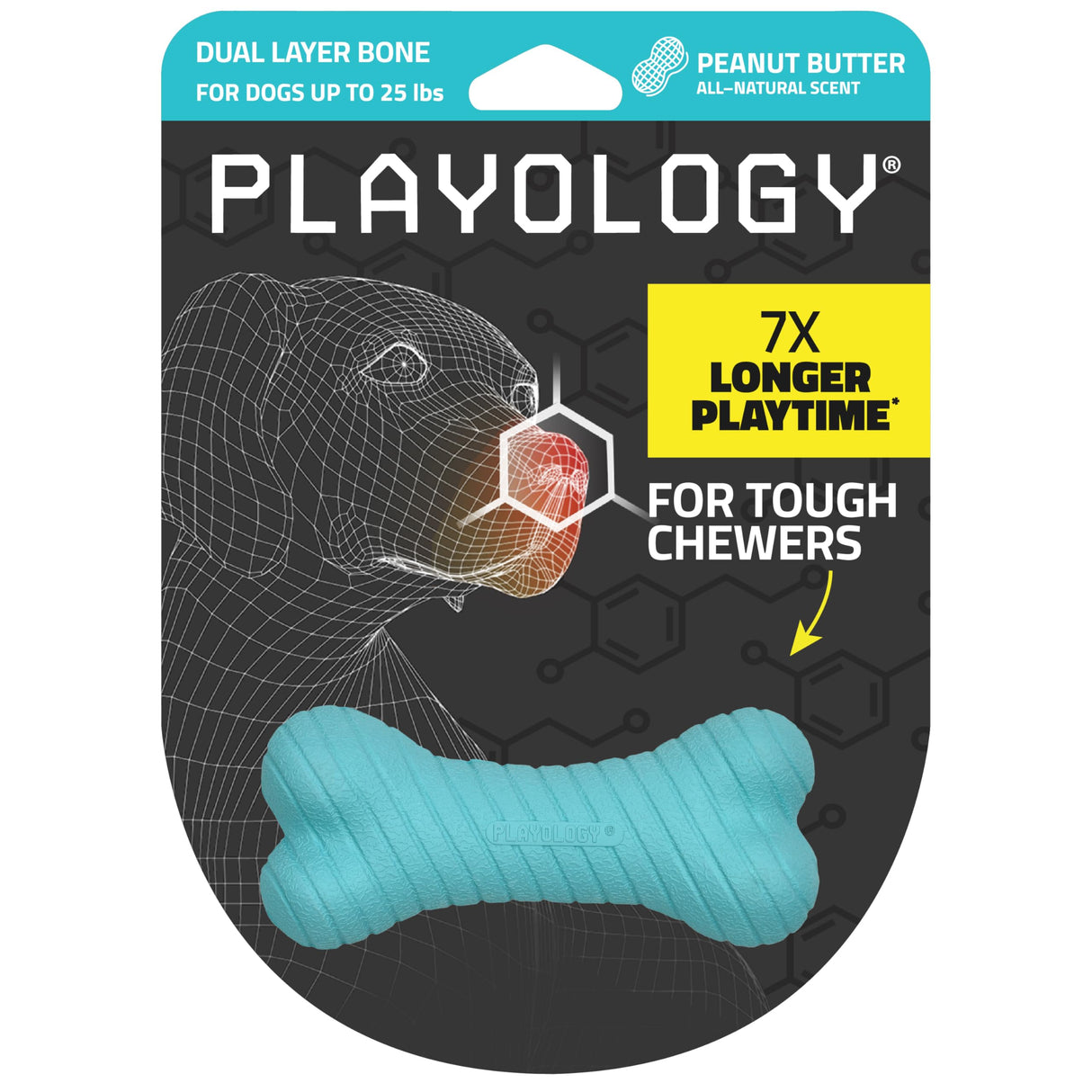 Playology Dog Toys Small Peanut Butter Scented Toy
