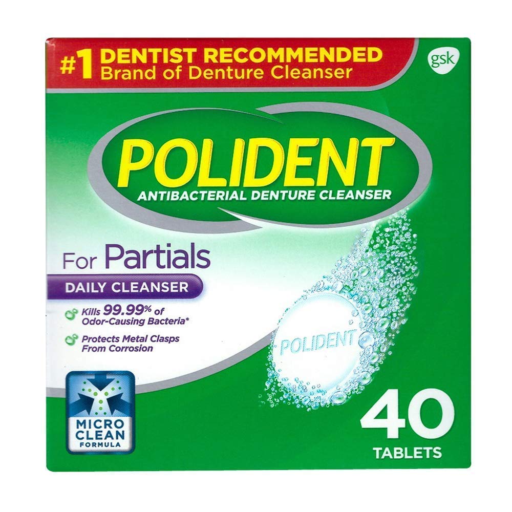 Polident 3 Minute Denture Cleanser Tablets - 40 Count