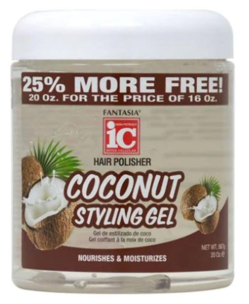 Fantasia Ic Coconut Styling Gel Nourish and Moisturize, 20 Ounce