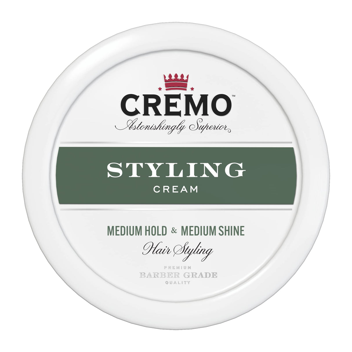 Cremo Hair Styling Cream, Medium Hold & Medium Shine, 4 oz
