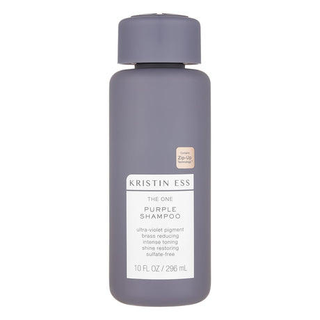 Kristin Ess Hair The One Purple Shampoo for Toning Blonde Hair - Neutralizes Brass + Yellow Tones, Shine Restoring - Sulfate, Silicone and Paraben Free, Color + Keratin Safe, 10 fl. oz.