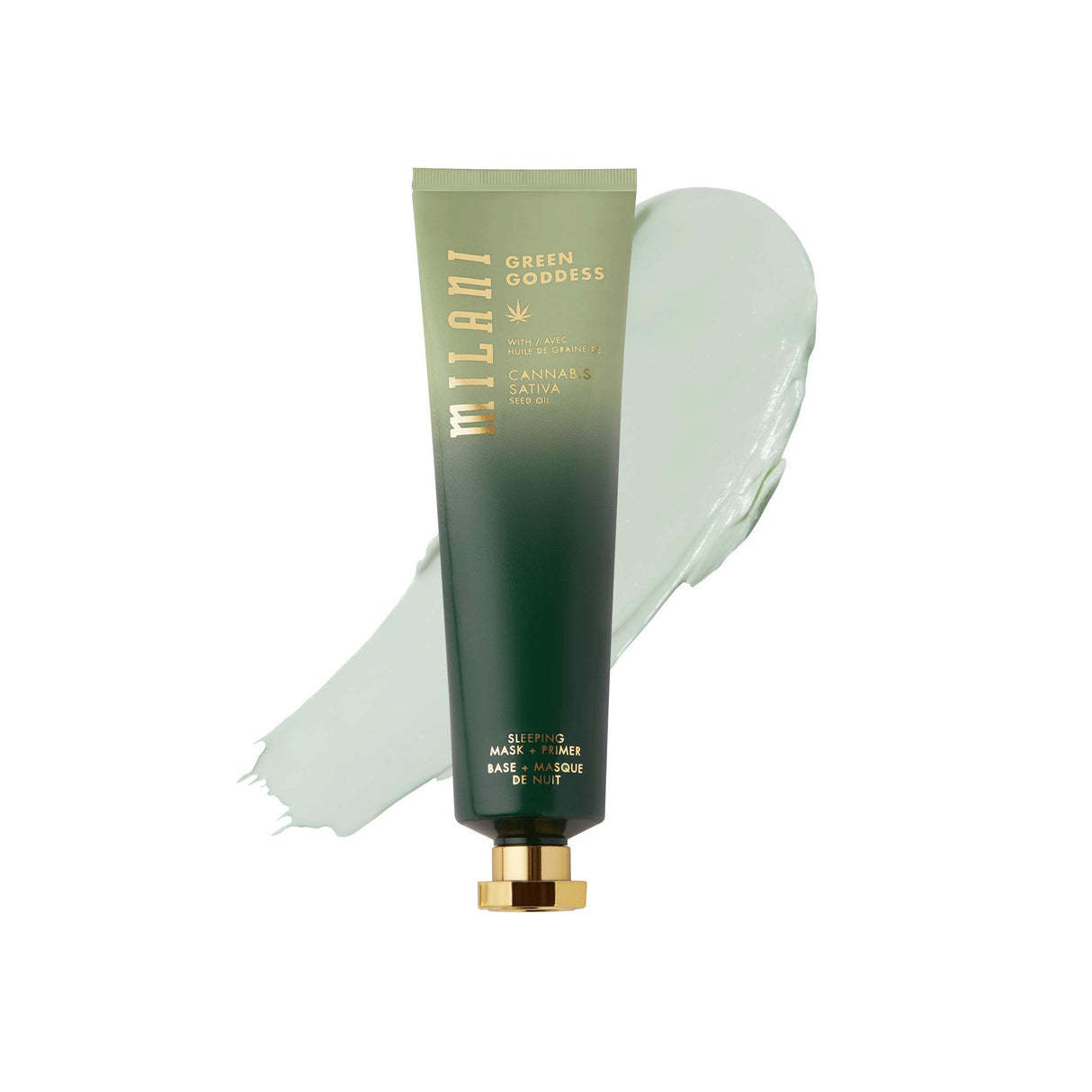 Milani Green Goddess Sleeping Mask + Primer - Self Care Hemp Oil Face Mask To Relax Skin, Reduce Pores and Hydrate Overnight