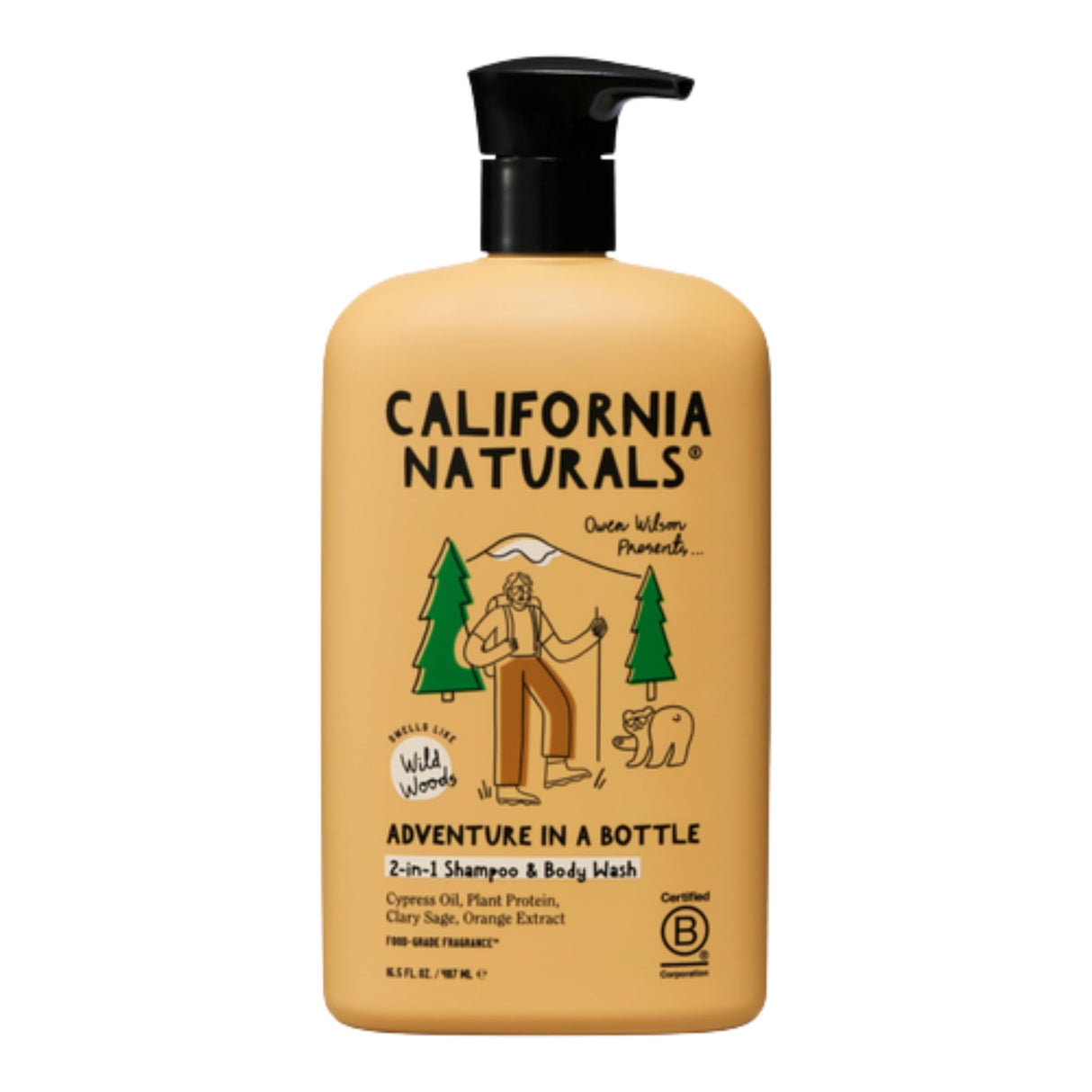 California Naturals Owen Wilson 2 in 1 Hair Shampoo and Body Wash