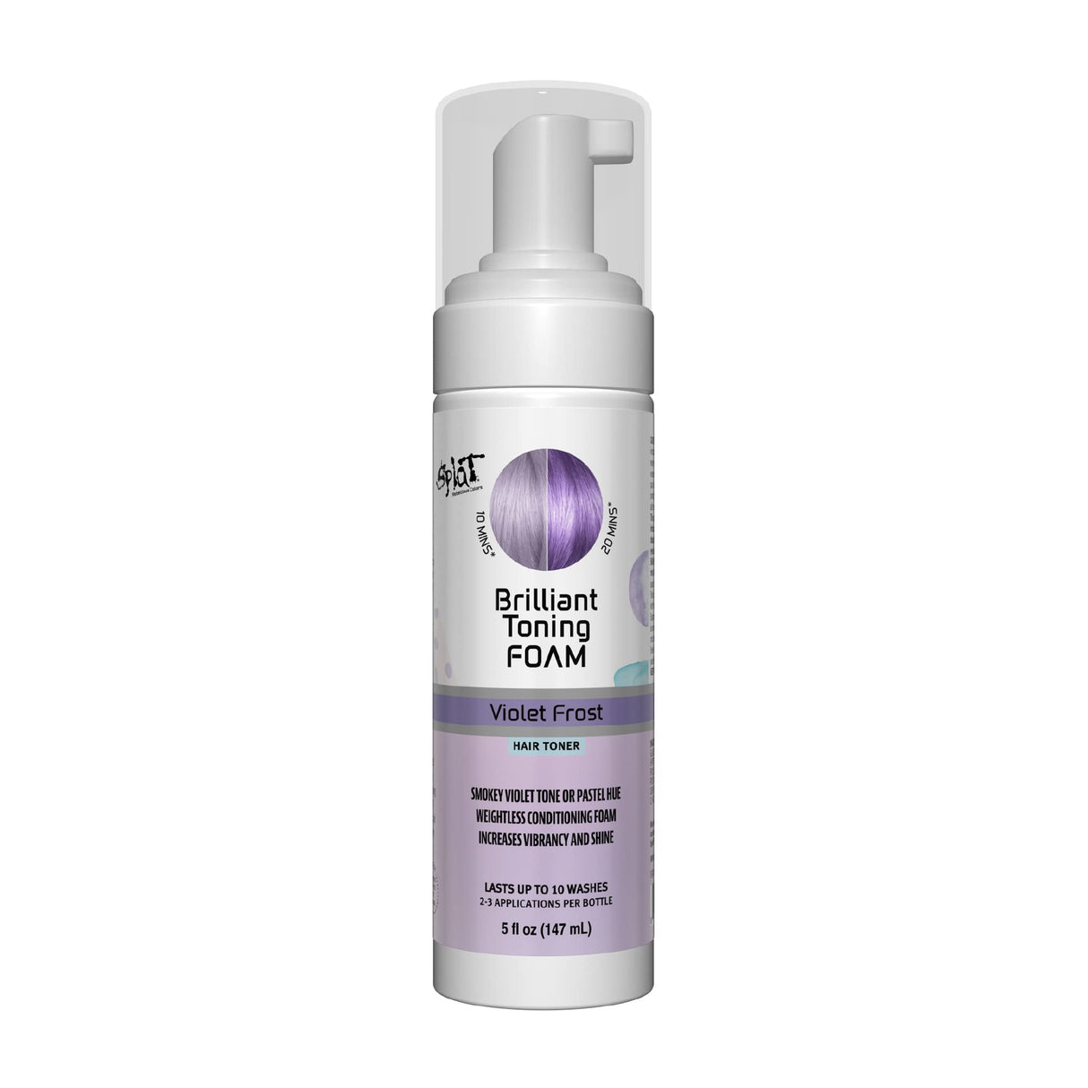 Splat Brilliant Toning Foam, Violet Frost, 5 oz