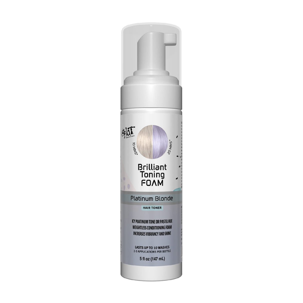 Splat Brilliant Toning Foam, Platinum Blonde, 5 oz