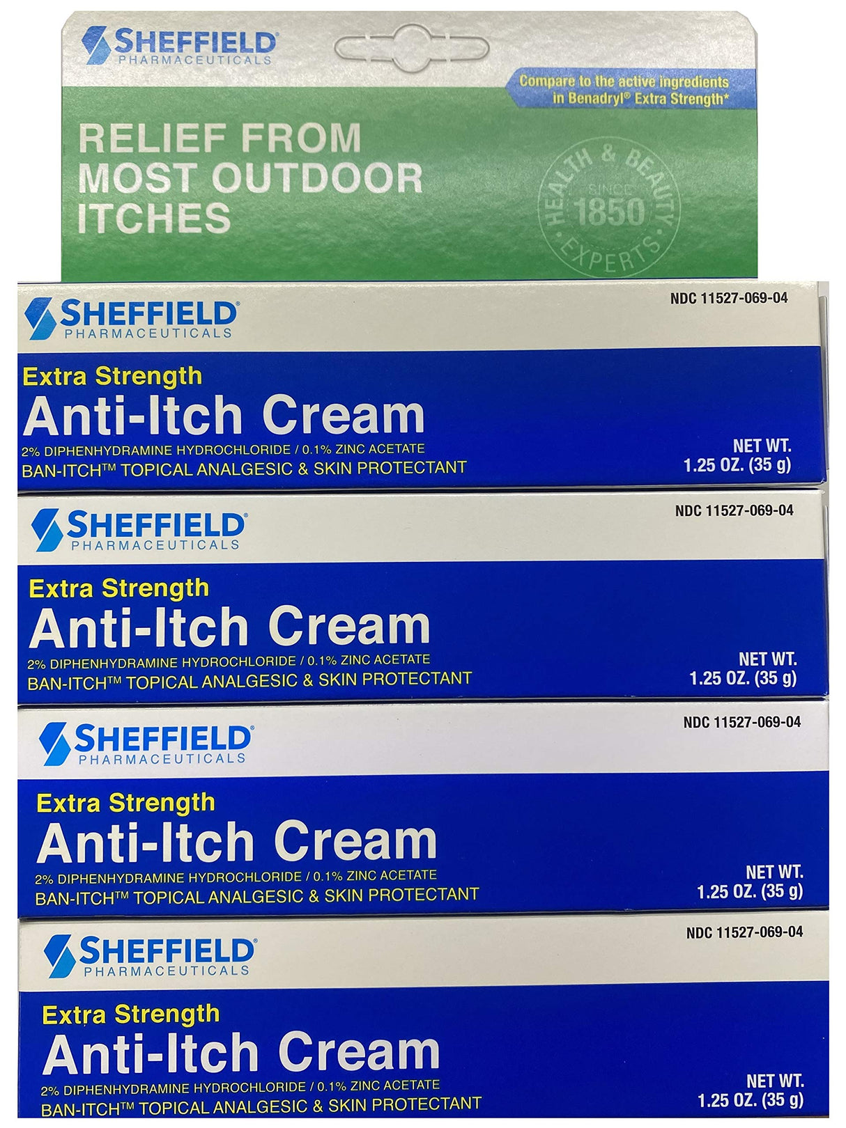 Dr. Sheffield's Anti-Itch Cream with Histamine Blocker - 1.25 Oz. (4)