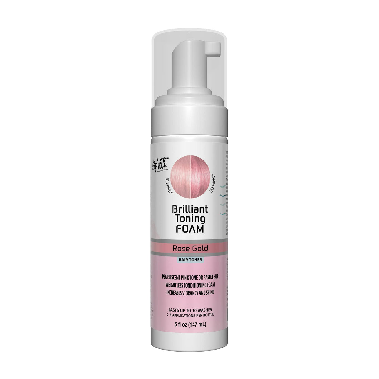 Splat Brilliant Toning Foam, Rose Gold, 5 oz