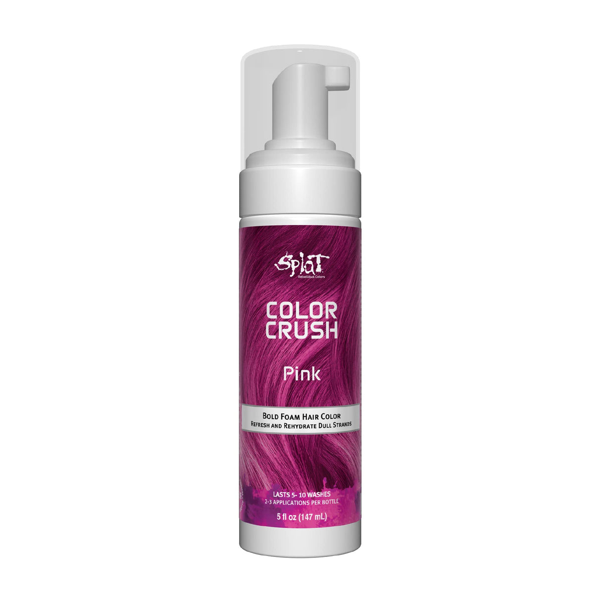 Splat Color Crush Bold Foam Hair Color, Pink, 5 oz