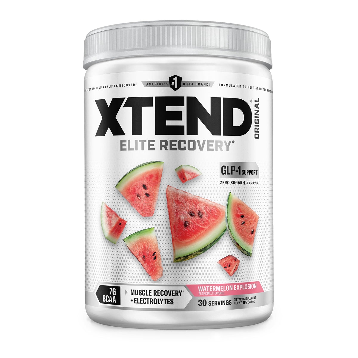 Xtend Original BCAA Powder, Zero Sugar, Watermelon Explosion, 30 Serv