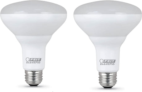 Feit Electric LED BR30 Light Bulbs, 65W Equivalent, Dimmable, 10 Year Life, 650 Lumens, 2700K Soft White, E26 Base Recessed Can Light Bulbs, Flood Light Bulbs, Damp Rated, 2 Pack, BR30DM/10KLED/2