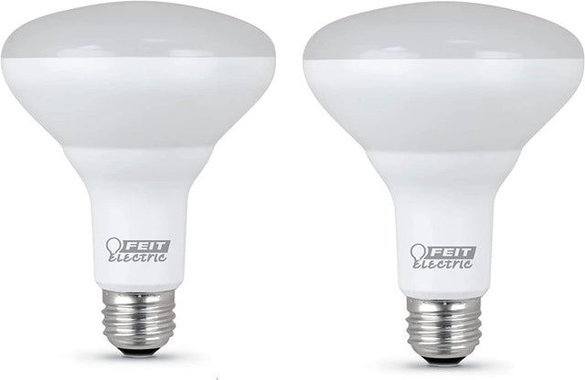 Feit Electric LED BR30 Light Bulbs, 65W Equivalent, Dimmable, 10 Year Life, 650 Lumens, 2700K Soft White, E26 Base Recessed Can Light Bulbs, Flood Light Bulbs, Damp Rated, 2 Pack, BR30DM/10KLED/2