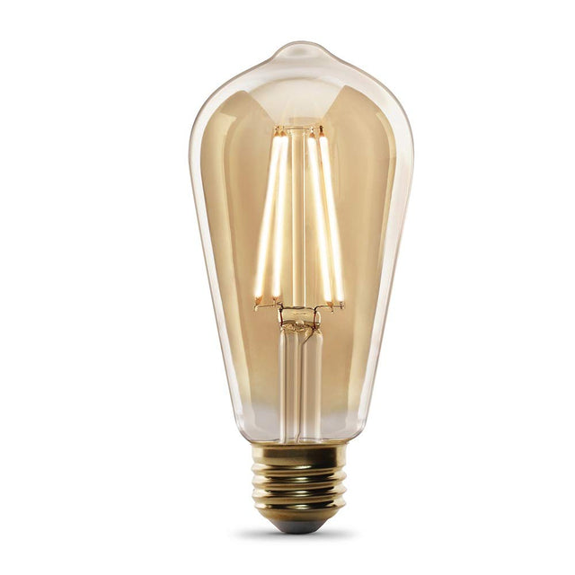 Feit Electric Vintage Exposed Filament Amber Glass LED ST19