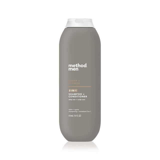 Method Men 2-in-1 Shampoo + Condtioner, Cedar + Cypress, 14 Ounces.