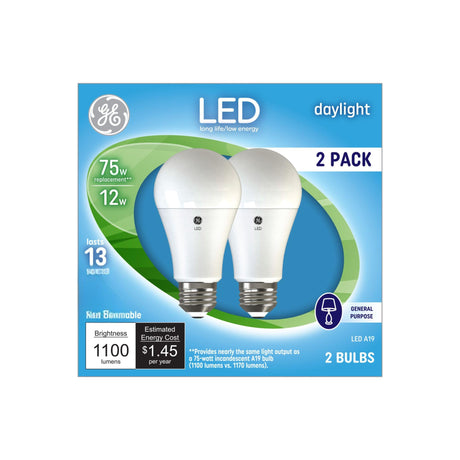 GE Lighting 21758 Light Bulb General Purpose Daylight A21 LED 12