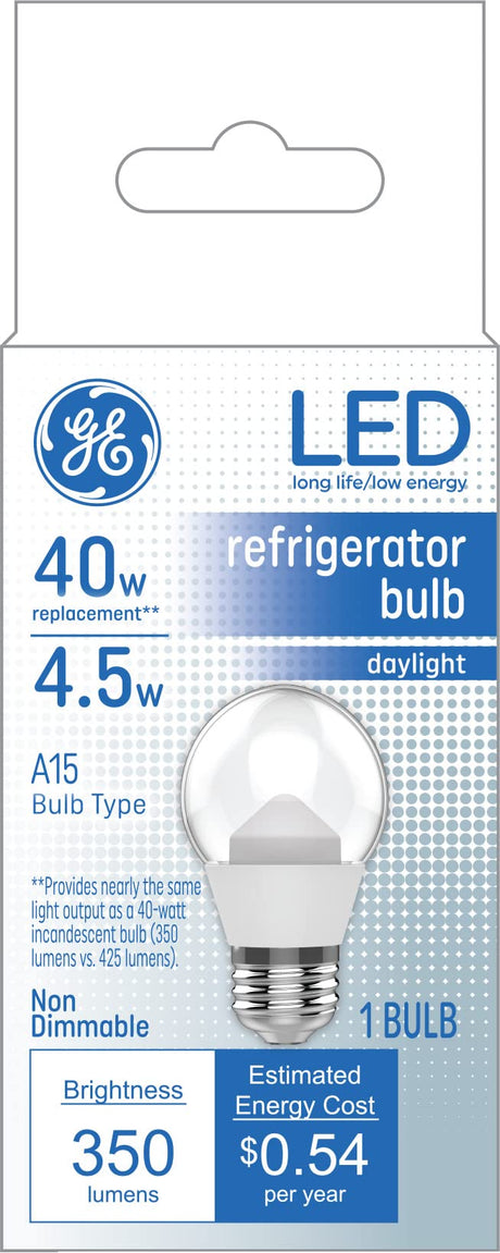 GE LED Light Bulbs, Refrigerator or Freezer Light Bulb, 4.5 Watt, Daylight