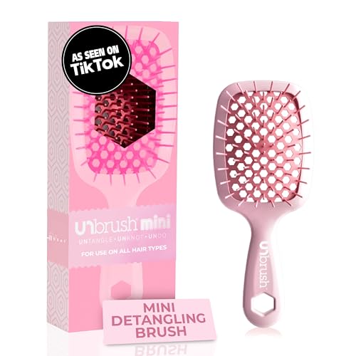 FHI Heat UNbrush Mini Detangler Brush, Peony Light Pink