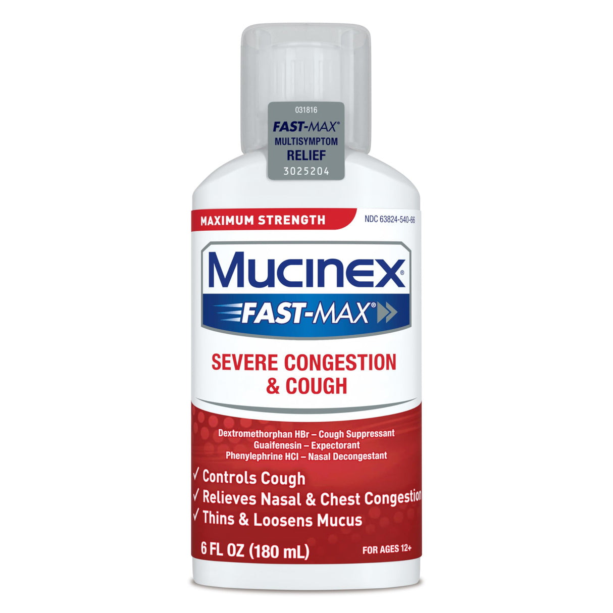 Mucinex Fast-Max Severe Congestion & Cough, 6 FL OZ