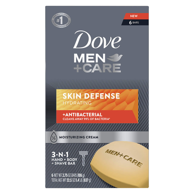 Dove Men+Care Soap Bar 3.75 Oz, 6 Count