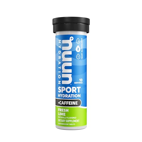 Nuun Sport + Caffeine: Electrolyte Tablets, Fresh Lime, 1 Tube