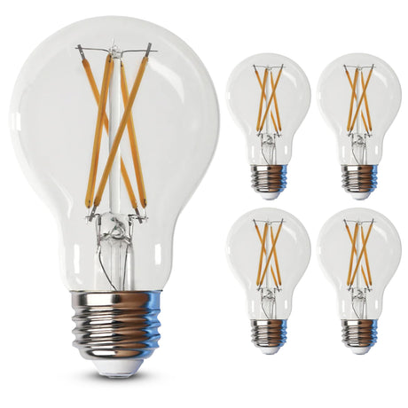 Feit Electric LED Clear A19 Medium Base Light Bulb