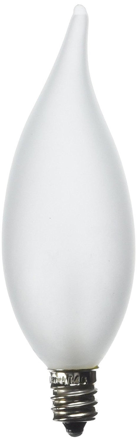 G E LIGHTING 66105 Bent Tip Light Bulb, 25W, Frosted, 2-Pack