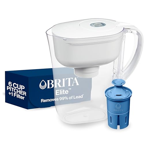 Brita Metro Water Filter Pitcher with SmartLight Filter Change Indicator Includes 1 Elite Filter, Small - 6-Cup Capacity