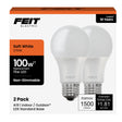 Feit Electric A19 LED Light Bulbs, 100W Equivalent