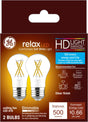GE Relax HD Soft White 60W Clear Ceiling Fan A15 (2-Pack)