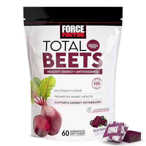 Force Factor Total Beets Soft Chews with Beetroot 60 Chews