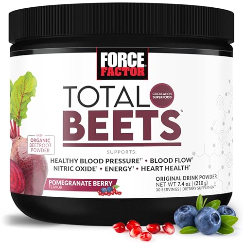 Force Factor Total Beets Drink Mix Superfood Powder, 30 Servings
