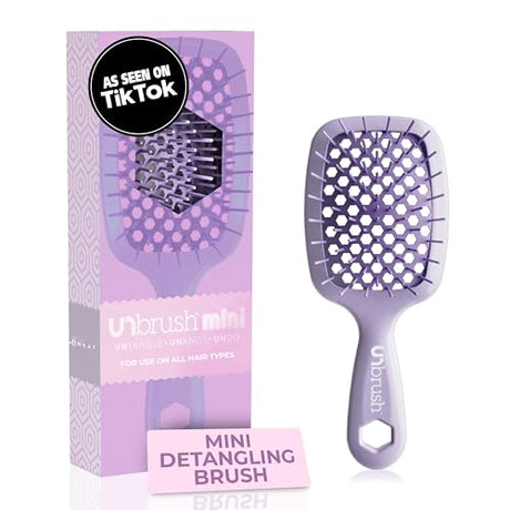 FHI Heat UNbrush Mini Detangler Brush, Lilac Light Purple
