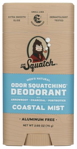 Dr. Squatch Coastal Mist Deodorant, 2.65 Oz