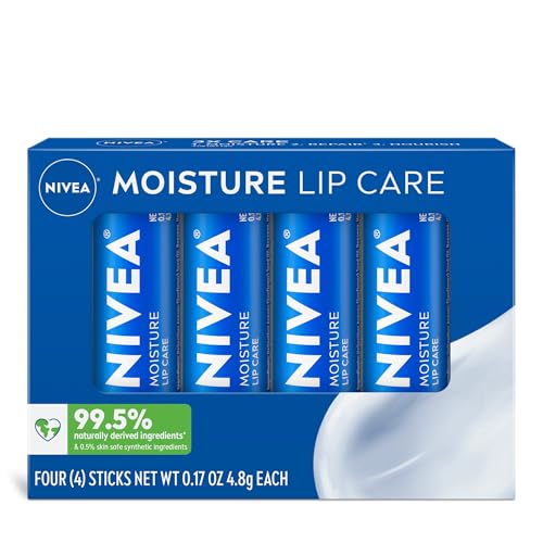 NIVEA A Kiss of Moisture Essential Lip Care, 0.17 Oz 4 Pack