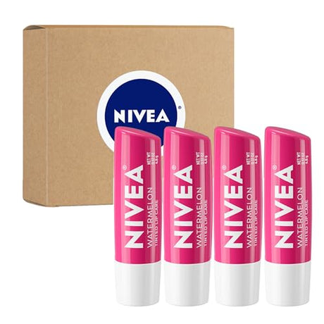 NIVEA Watermelon Lip Care, Pack of 4