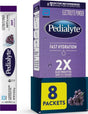 Pedialyte Fast Hydration Electrolyte Powder Packets, Grape