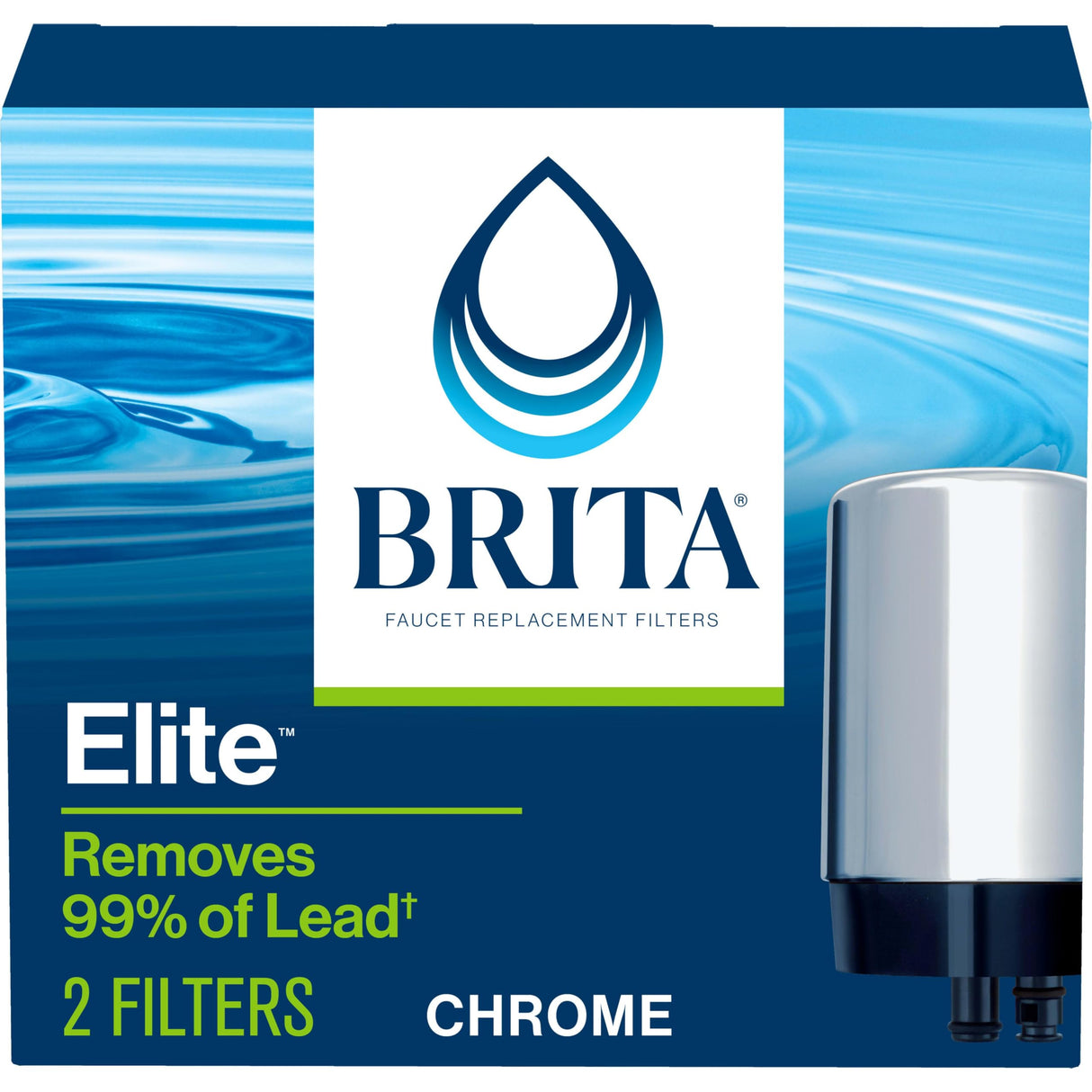 Brita Faucet Water Filter, Includes 2 Filters, Chrome