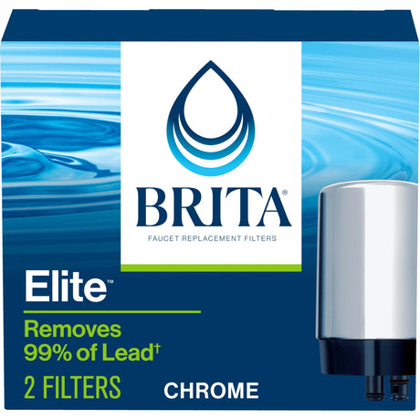 Brita Faucet Water Filter, Includes 2 Filters, Chrome