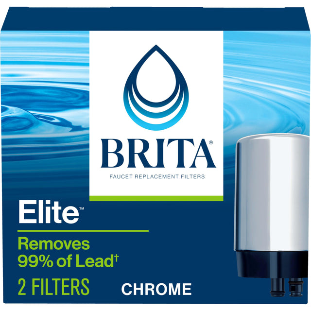 Brita Faucet Water Filter, Includes 2 Filters, Chrome