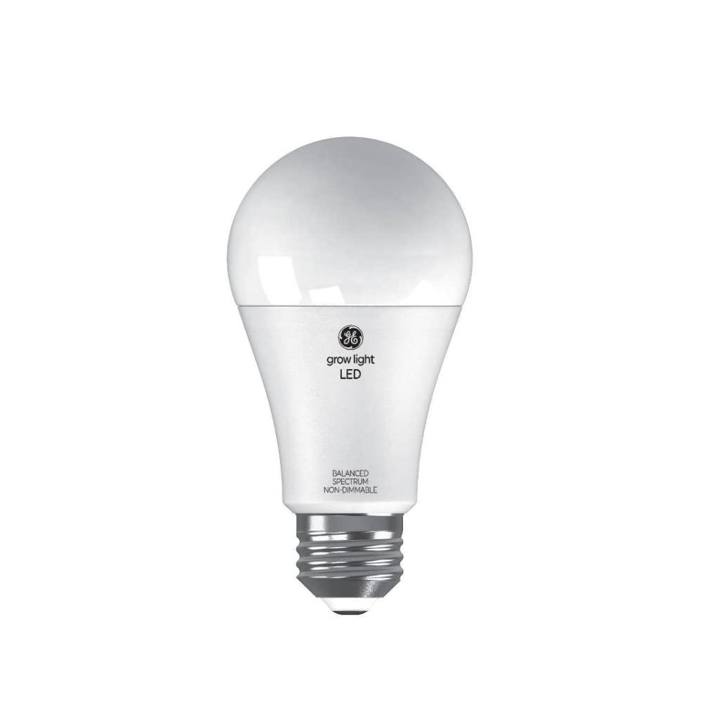 GE Lighting 105645 1.9W LED Horticultural Grow Light Bulb for Seeds & Greens White - A19 Shape