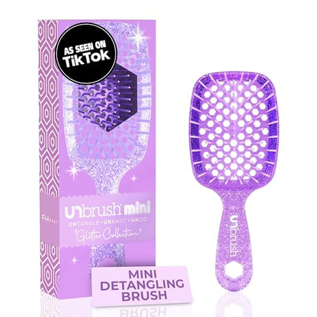 FHI Heat UNbrush Mini Detangler Brush, Amethyst Lavender
