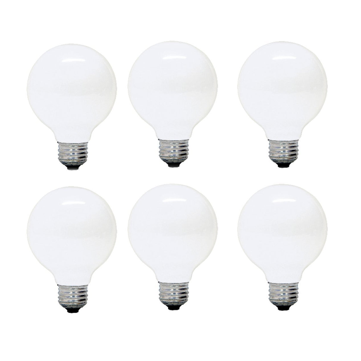 GE Soft White 24657 25-Watt, 130/170-Lumen G25 Light Bulb with Medium Base, 6-Pack