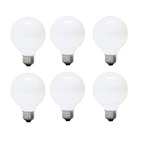 GE Soft White 24657 25-Watt, 130/170-Lumen G25 Light Bulb with Medium Base, 6-Pack
